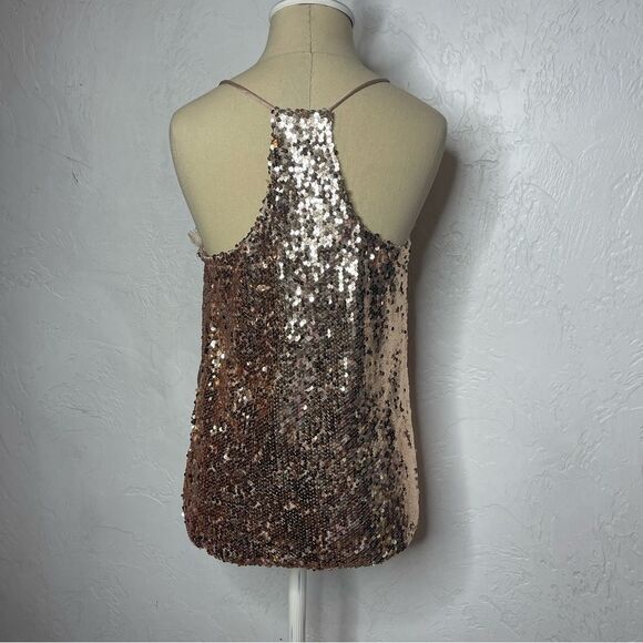 La Miel Tank Size S Blush Sequin Top - Picture 4 of 8